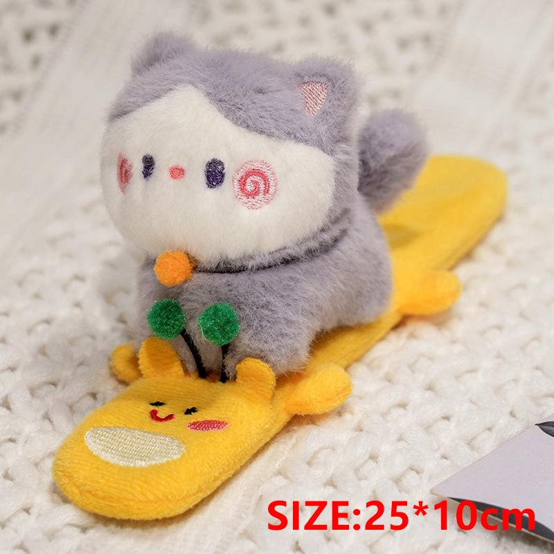 Творческий забавный браслет-защелка с изображением животных, милый мультяшный браслет-когтеточка с изображением собаки-кошки-капибары, плюшевое кольцо на руку, подарок на день рождения