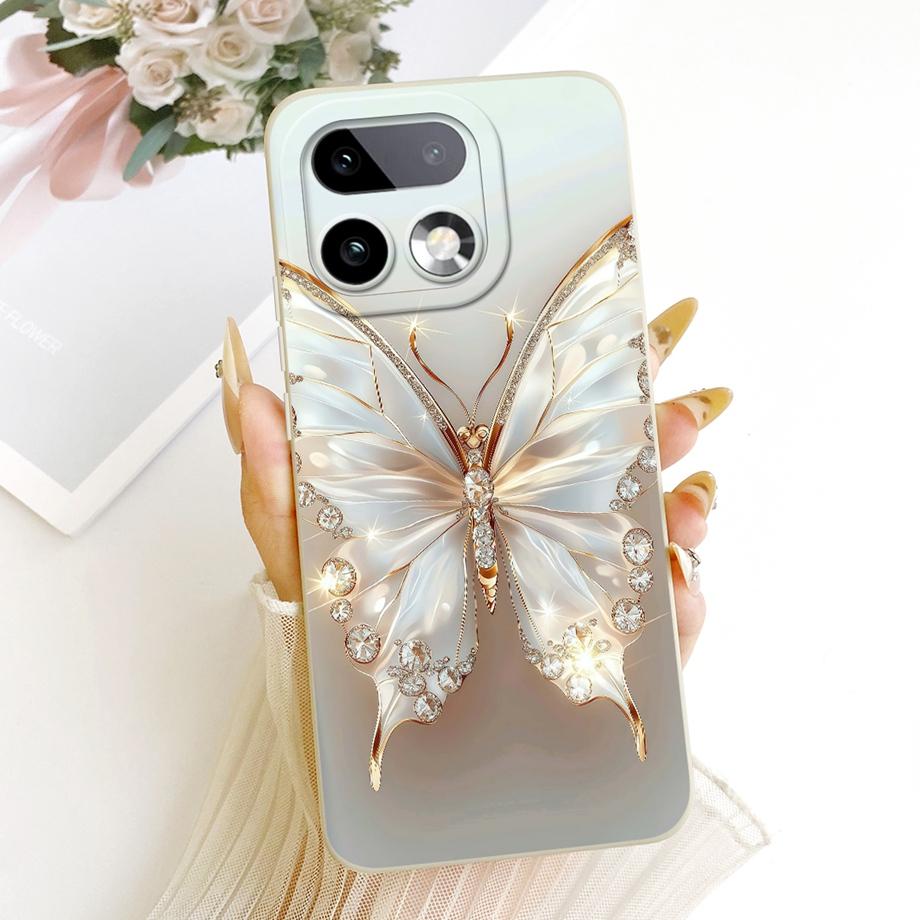 Мягкий силиконовый чехол из ТПУ для Realme 16 Pro Pro+ Чехол для телефона Винтажный Звездный Вишневый Бант Печать Ромашка Бампер Для Realme16 Ударопрочный