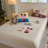 Thickened Milk Fleece Cartoon Towel Embroidered Mattress Three-Piece Set 180 * 200Cm Single Mattress + Pillowcase