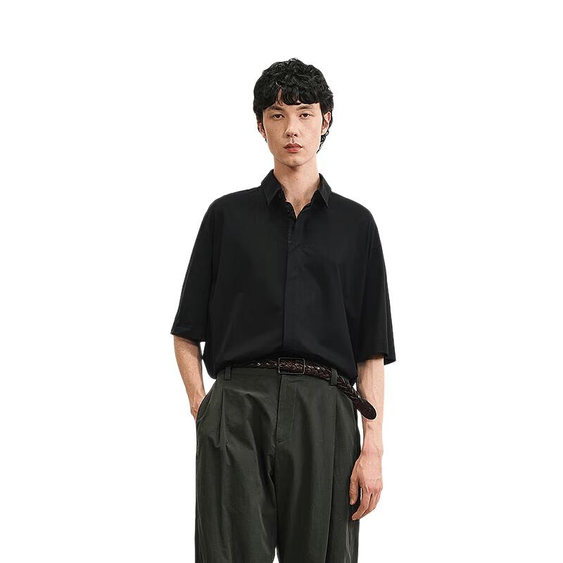 Suxie Men's 2025 Summer Loose Fit Short Sleeve Shirt
