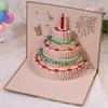 3D всплывающие поздравительные открытки, согревающая светодиодная подсветка, торт ко дню рождения, музыка, поздравительные открытки с днем ​​рождения, всплывающие поздравительные открытки, лазерная резка, лучшие открытки с днем ​​рождения