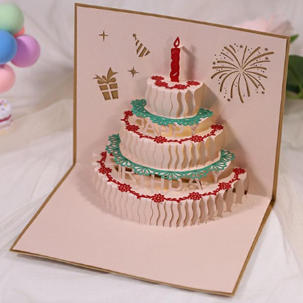 3D всплывающие поздравительные открытки, согревающая светодиодная подсветка, торт ко дню рождения, музыка, поздравительные открытки с днем рождения, всплывающие поздравительные открытки, лазерная резка, лучшие открытки с днем рождения