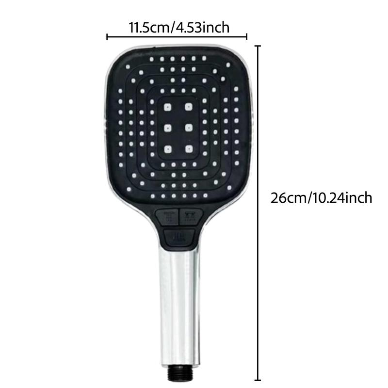 Large Panel Multi-Functional Handheld Shower Head Anti-Clogging Pressurized Shower Head with Spray Gun Multiple Adjustable Speed