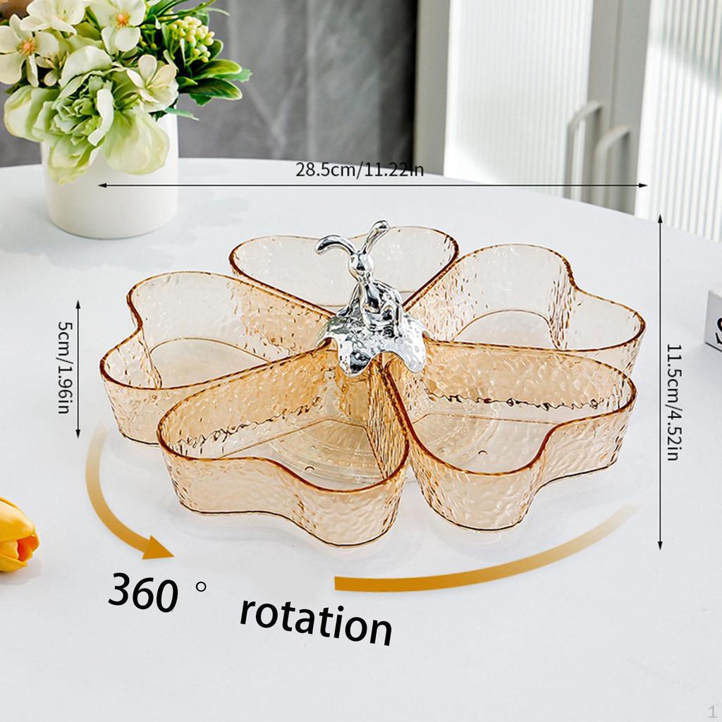 Разделенный сервировочный поднос, блюда из конфет и орехов, вращающаяся тарелка для закусок, для сладких блюд