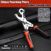 Multi-functional Punch Pliers Round Hole Oval Hole DIY Tool Watchband Strap Household Leathercraft Leather Belt Hole Punch Plier