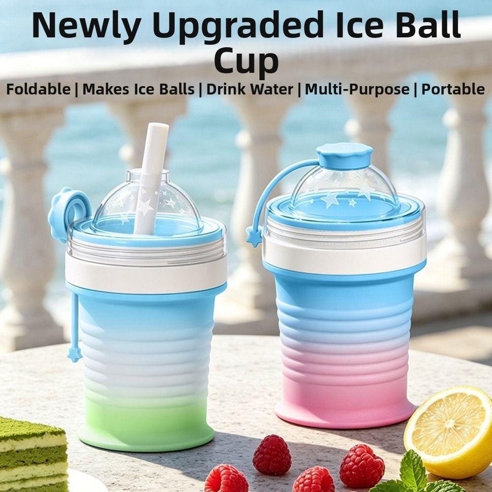 Silicone Ice Ball Maker Cup Portable Tumbler Ice Mold Cup New Ice Sphere Mold Travel