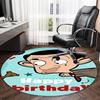 1pc Mr Bean1 Print Round Carpet Chair Round Carpet Suitable for Bedroom Living Room Home Decorative Carpet