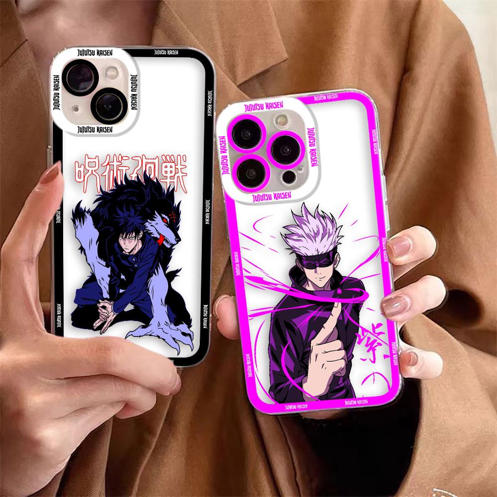 Сукуна Годжо J-Jujutsu Kaisen Прозрачный чехол для телефона для Samsung Galaxy S26 S25 S24 S23 S22 S21 S20 FE PLUS ULTRA EDGE ТПУ Чехол-оболочка
