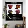 Virtual Anime Rock Band Gorillaz Colorful Tapestry Wall Hanging Hanging Tarot Hippie Wall Rugs Dorm Wall Art Decor