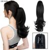 Synthetic Black Wavy Ponytail Claw Clip In Hair Extensions Ladies Ponytail Extensions Ponytail Hair Accessories