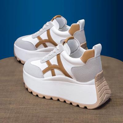 Вафельные туфли на платформе Форрест Гамп женские маленькие кеды 2025 весна и осень новые популярные спортивные туфли с увеличением роста