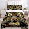 Fashion Dragon and Tiger Battle All Season Duvet Cover Bedding Sets Soft Quilt Cover and Pillowcases Single/Double/Queen/King