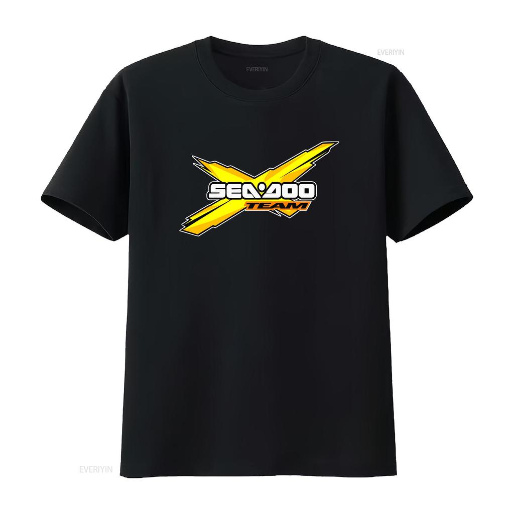 Sea Doo Team Ski Logo Mens Black T Shirt Size S 3XL vintage Washed Comfortable Casual designer clothes Stretched fashion