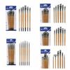 Wooden Handle Acrylic Oil Brushes Round Head Art Paint Brushes 6pcs/set Art Supplies  Artist