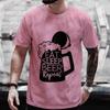 Men's T-shirts Eat Sleep Beer Repeat Funny Graphic Y2k Clothes Beer DAY Drinking Party Tops Plus Size Streetwear Short Sleeve