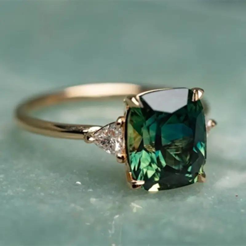 Fashion European and American Exaggerated Personality Retro Ring Princess Engagement Ring Woman
