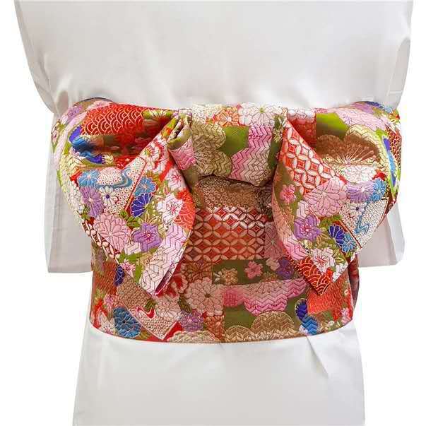 Japanese Kimono Yukata Belt Japanese Waist Seal Bow Multi-Color Jacquard Fabric Styling Bow Waist Seal Accessories