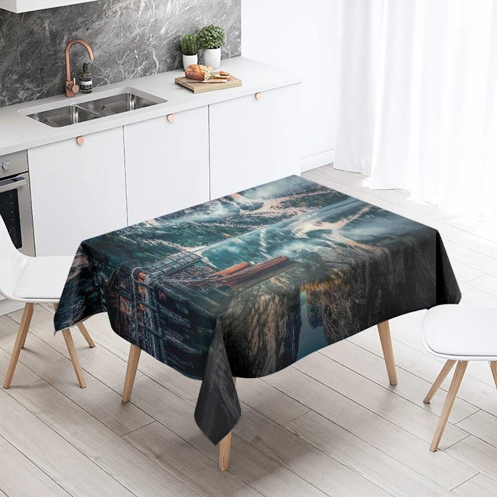 Скатерть «Гранд-Каньон» с природными пейзажами, украшение для ресторанного стола, противообрастающая водонепроницаемая прямоугольная скатерть
