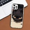 Чехол для телефона с милым черным котом, мяуканьем для Apple iPhone 11, 12, 13, 15, 14 Pro 7 XR X XS Max 8 Plus + Mini SE, мягкий чехол с индивидуальным принтом