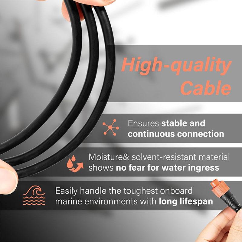 0127-51 Boat Ethernet Crossover Cable 6ft(1.8m) ETHEXT-6YL 5-Pin 3005.6855 Network Cable Fit for Most Lowrance Devices