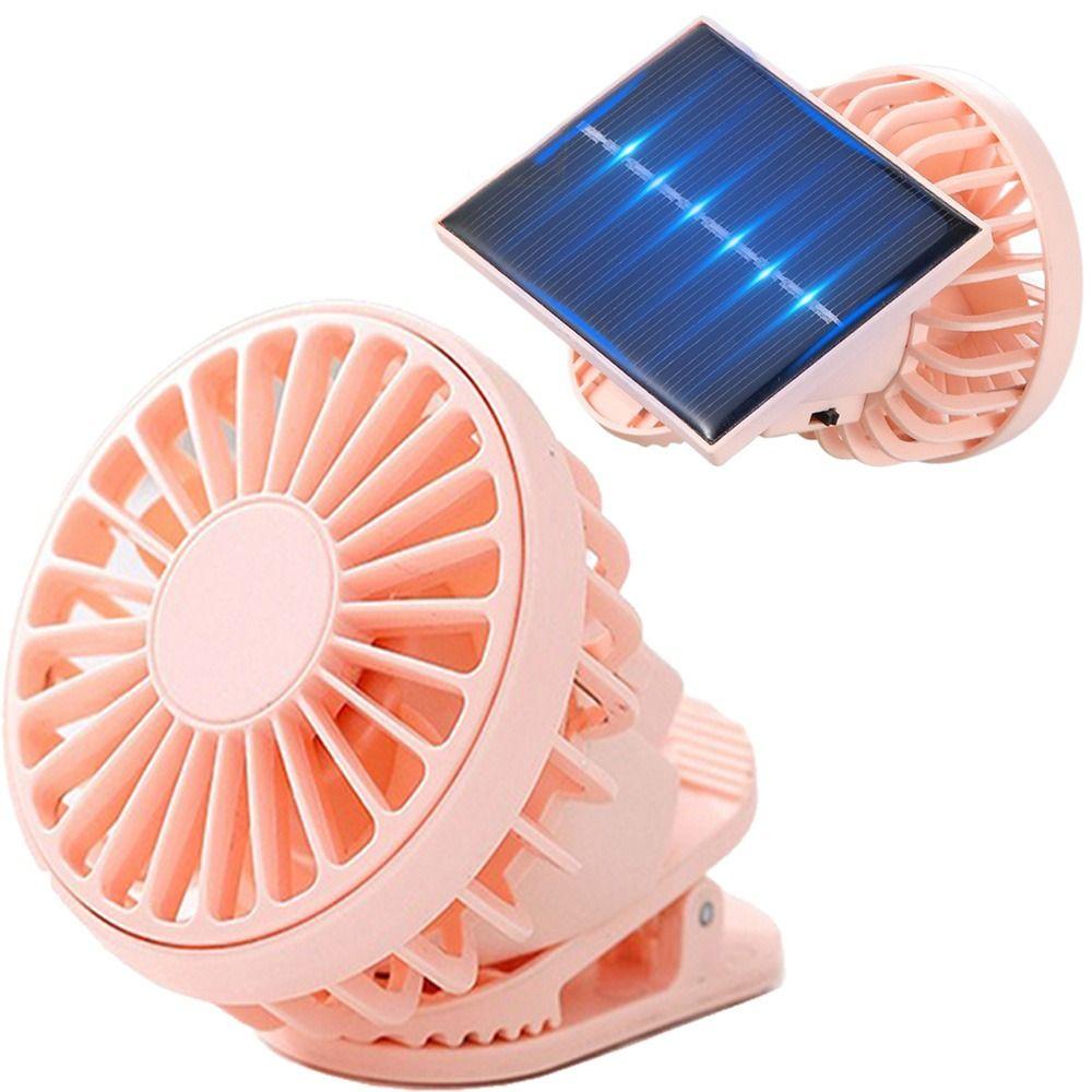 Adjustable Portable Solar Fan Low Noise Small Air Cooler Mini Solar Powered Fan Desktop Use
