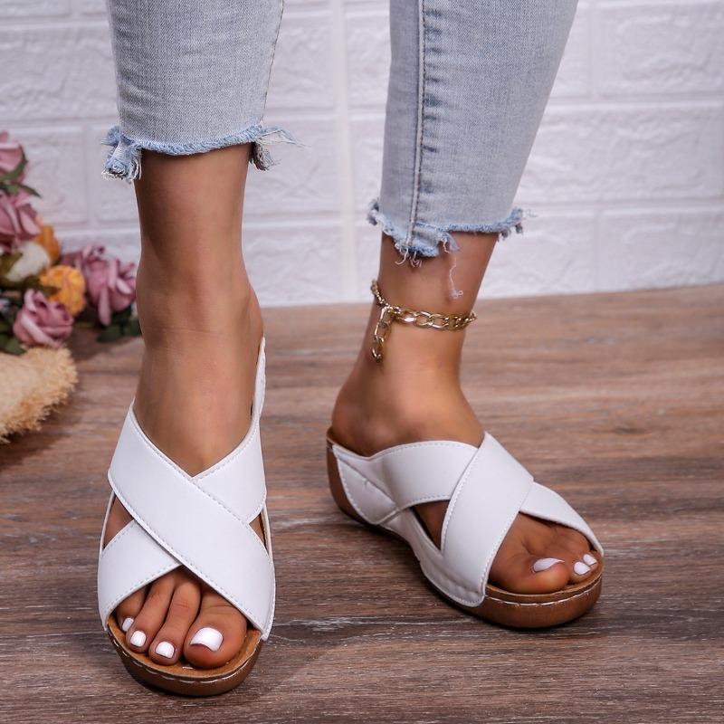 Женские босоножки, летняя удобная обувь для женщин, шлепанцы, женская обувь на танкетке, женская обувь на пляже, женские тапочки, женская обувь
