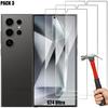 Tempered Glass for Samsung Galaxy S24 Ultra - 3 Pieces - Transparent Resistant 9H Protective Glass