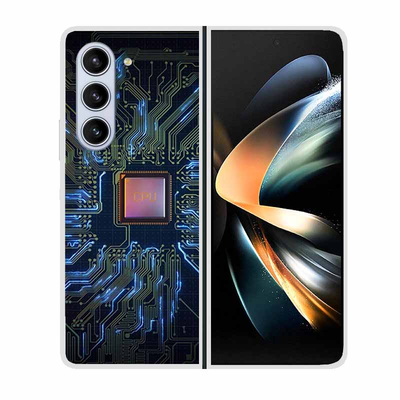 Чехол для Samsung Galaxy Fold 6 Крутое Космическое Животное Прозрачные Жесткие Чехлы для Телефона для Galaxy Z Fold6 5G 2024 Задняя Крышка Zfold6 Чехлы Capa