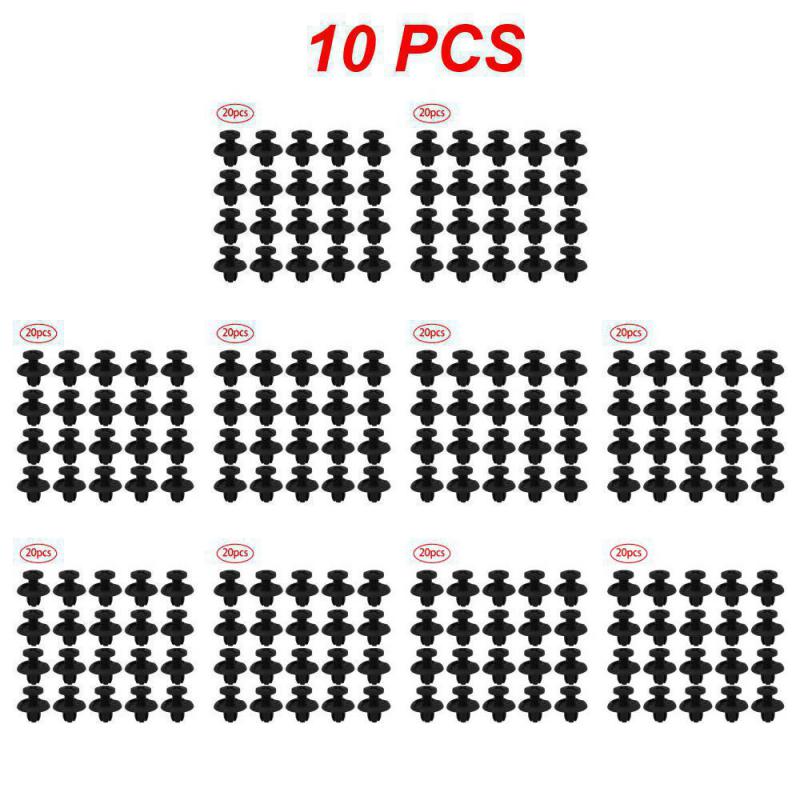 1~10PCS 8mm Hole Door Rivet Plastic Clip Fasteners Black Cars Lined Cover Barbs Rivet Auto Fasteners Retainer Push Pin Clips