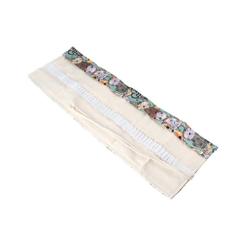 Дыры Ролл Школьные принадлежности Холст Милый Кот Сумка для ручек Пенал Пеналы Канцелярский мешочек