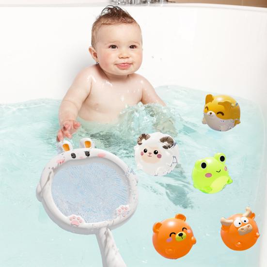 Светящиеся игрушки для ванны в виде животных, набор без отверстий, светящиеся игрушки для ванны