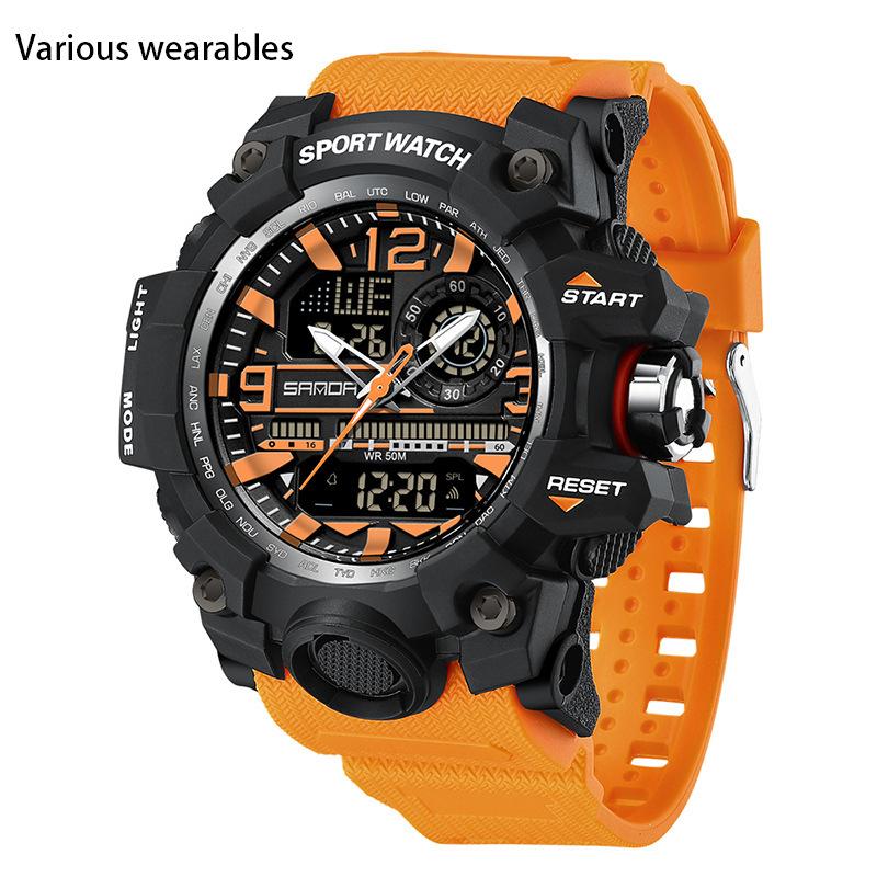 New Watch Trend Fashion Men's Student Teen Electronic Watch Waterproof Multi-functional Watch