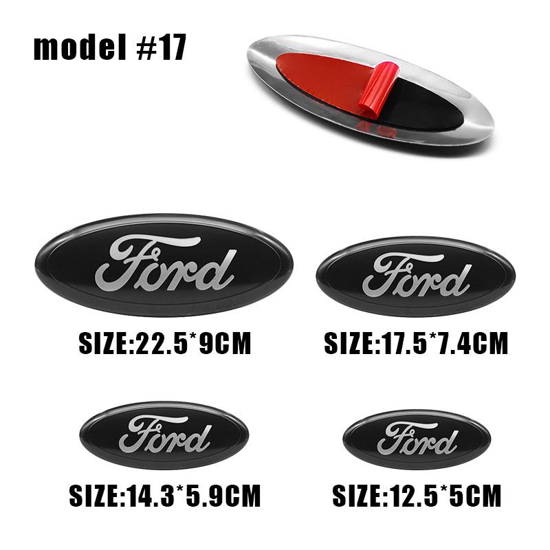 ZLKQ1 Ford Logo Front Grille Logo Hood Badge Emblem Sticker Blue Auto Accessories For Focus mk2 mk3 Fiesta F150 F250 Ranger Mondeo mk4