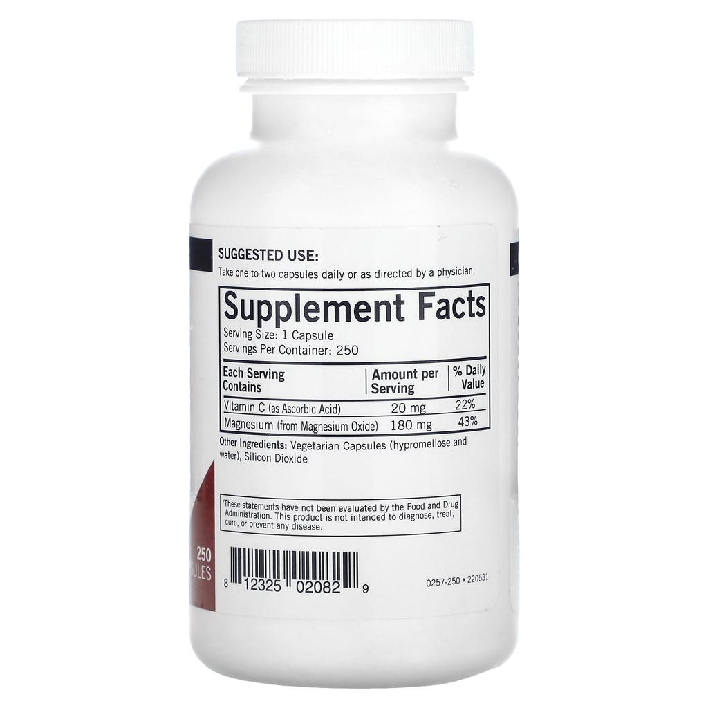 Buffered Magnesium Oxide, 180Mg, 250 Capsules