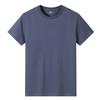 GMXIA Футболка с коротким рукавом весна-лето Haze Blue Baggy Plus Size Trend Solid Color Half Sleeve Cotton