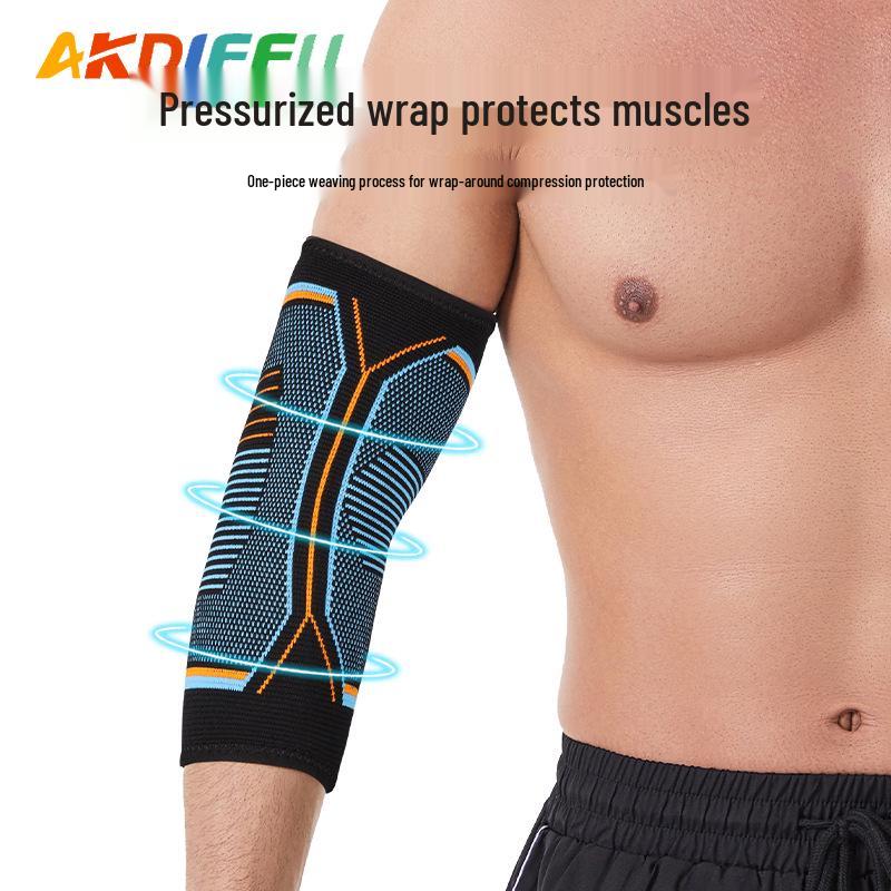 Breathable Knitted Compression Elbow Support for Summer Sports - Sweat-absorbent Arm Protector for Basketball & Volleyball