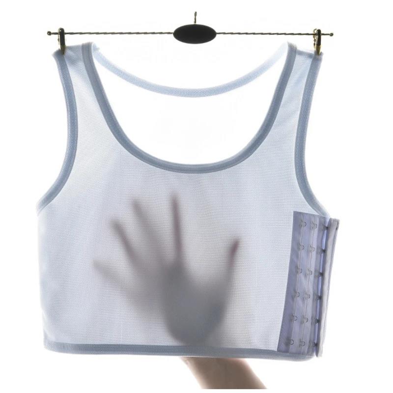 Flat Breast Binder Tomboy Lesbian Underwear Women Seamless Summer Short Vest Tank Top Shaper Bustier Shpaer Vest 5