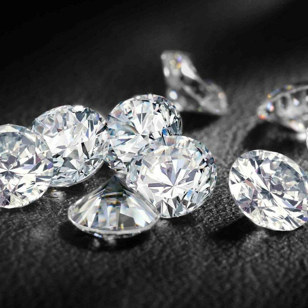 Lab Created DEF Color Diamond 100 Pcs 1.3 mm Round Fabulous Loose Gemstone Lot