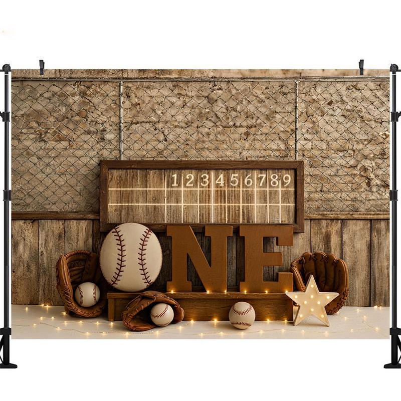 LS Sports Theme Backdrops Kids Birthday Cake Smash Boy Photography Child Baby Photocall Baseball Soccer Backgrounds