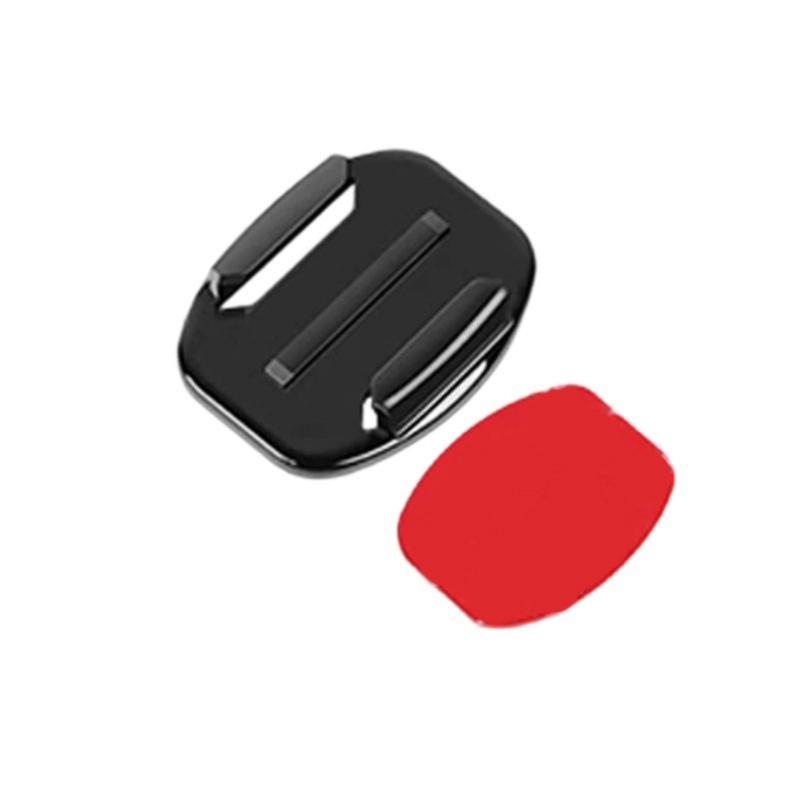 Curved Flat Helmet Base Mount with Adhesive Pad 1/4inch Adapter for Action Camera Accessories Mounting Bracket