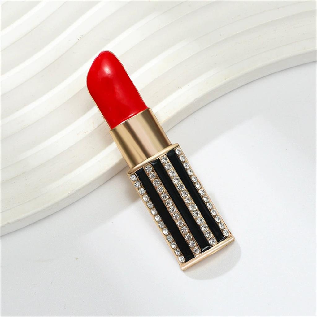1Pc Fashion Creative Lipstick Brooch Charm Trendy Pin Sexy Elegant Jewelry Accessories Party Birthday Festival Gift Souvenir4