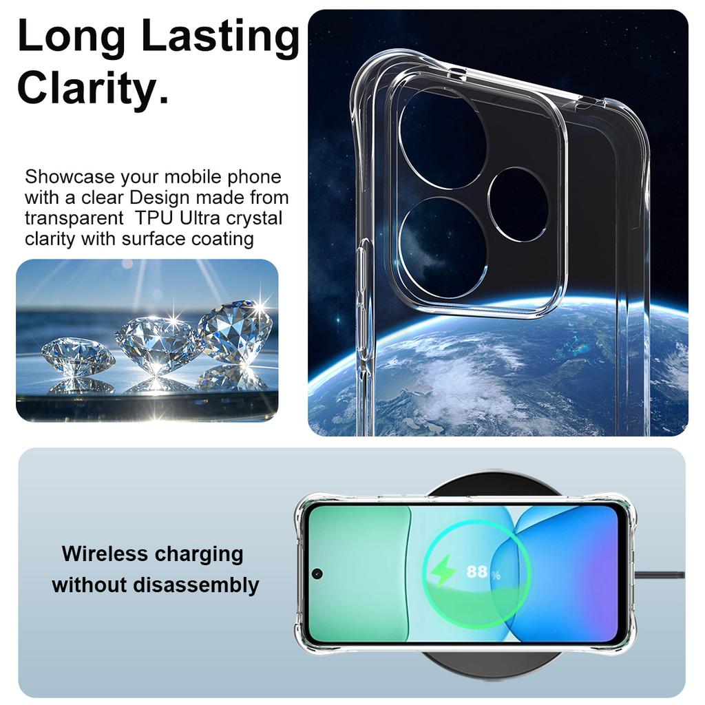 Для Redmi 13x 4G Чехол для телефона IMAK Ударопрочный мягкий чехол