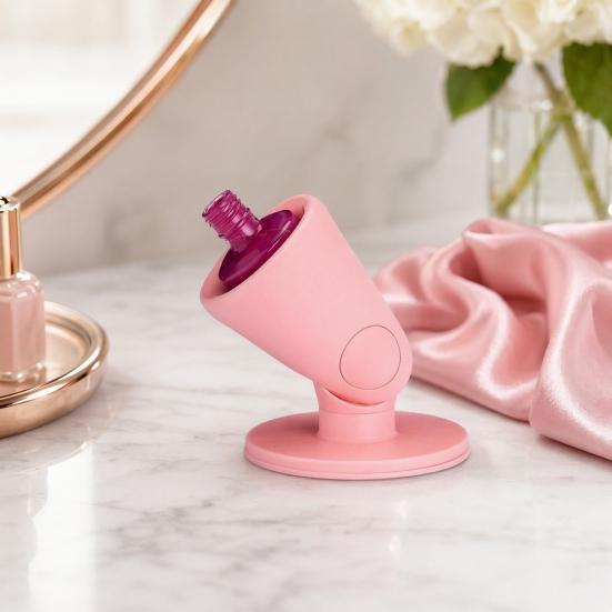 Hinge Untippable Nail Polish Bottle Holder, Anti-Spill Tilted Nail Polish Bottle Stand, Nail Polish Bottle Display Rack for Home, Nail Salon