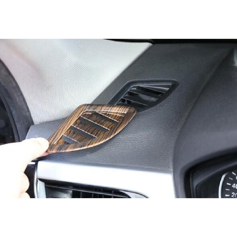 2018-21 Wood Grain Car Dashboard Side Outlet Vent Fit For BMW X2 F39 Cover Trim