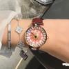 Watch Fashion Turntable Rhinestone Dial Belt Watch Quartz Watch Water Drop Watch Watch
