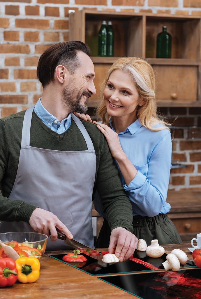 SZKLANA PŁYTA OCHRONNA NA KUCHENKĘ 90x52 CZARNA