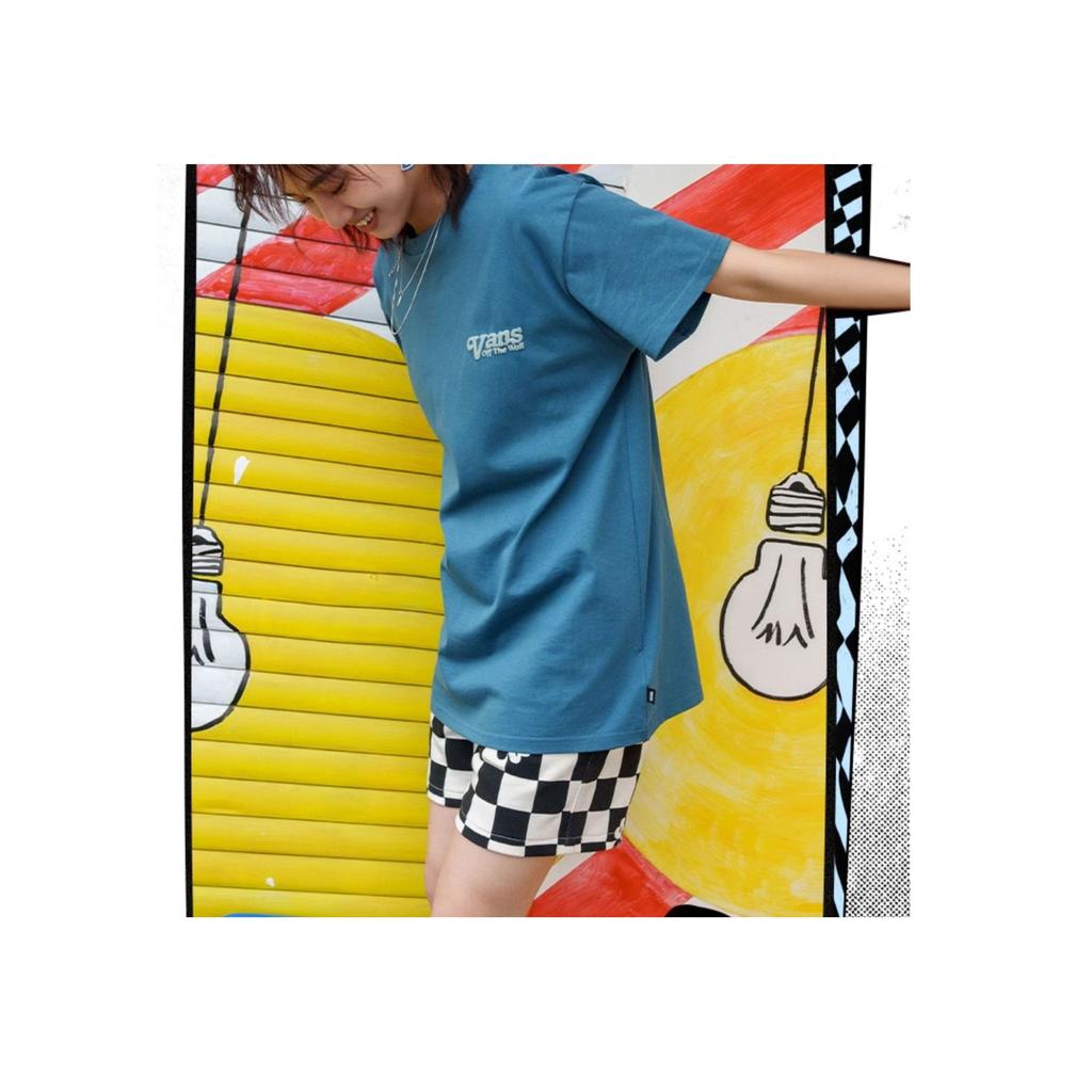 Vans Футболка с коротким рукавом и круглым вырезом с принтом кота Женские топы Темно-синие VN0008ZJ993
