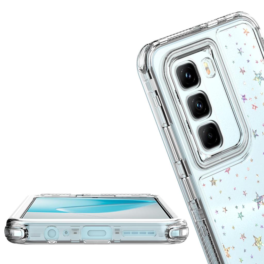 For Infinix Hot 50 Pro+ 4G Case Precise Cutouts Acrylic TPU Clear Phone Cover with Laser-printed Film