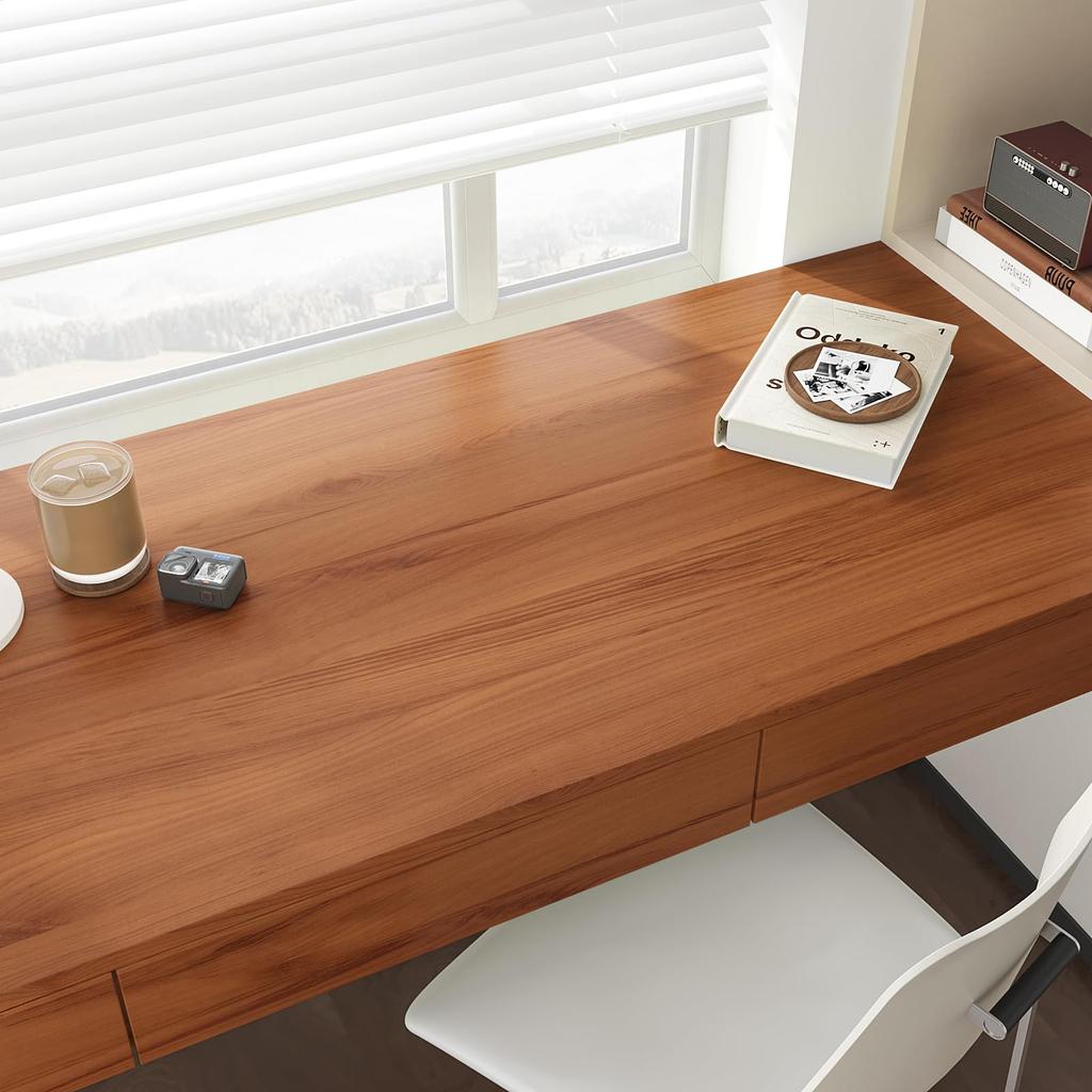 VEELIKE Remake Wood Wood Grain Wallpaper Wall Woodgrain Cutting Heat Table Reform Paste Reupholstery Scandinavian Easy to Removable Wool Sticker