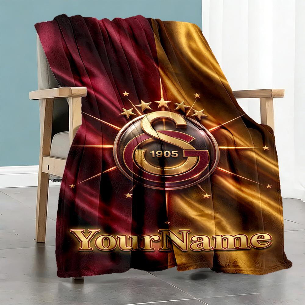 Galatasaray Customize Text Blanket Gift Customizable Blanket Warmthful Decor For Picnics Chair Seaside Bed Allseason Use